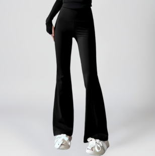 女Gro外穿显瘦运动健身提臀长裤 lady性感高腰瑜伽微lu同款 喇叭裤