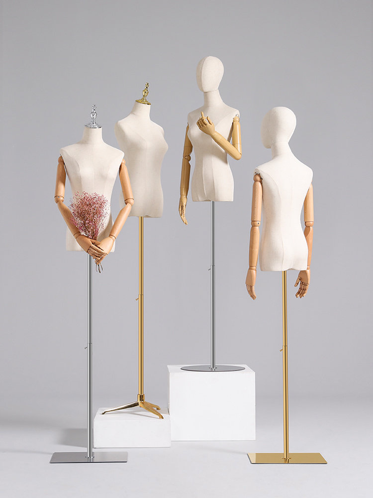 服装店模特道具女装橱窗半身展示架全身人体婚纱架子石头石块底座