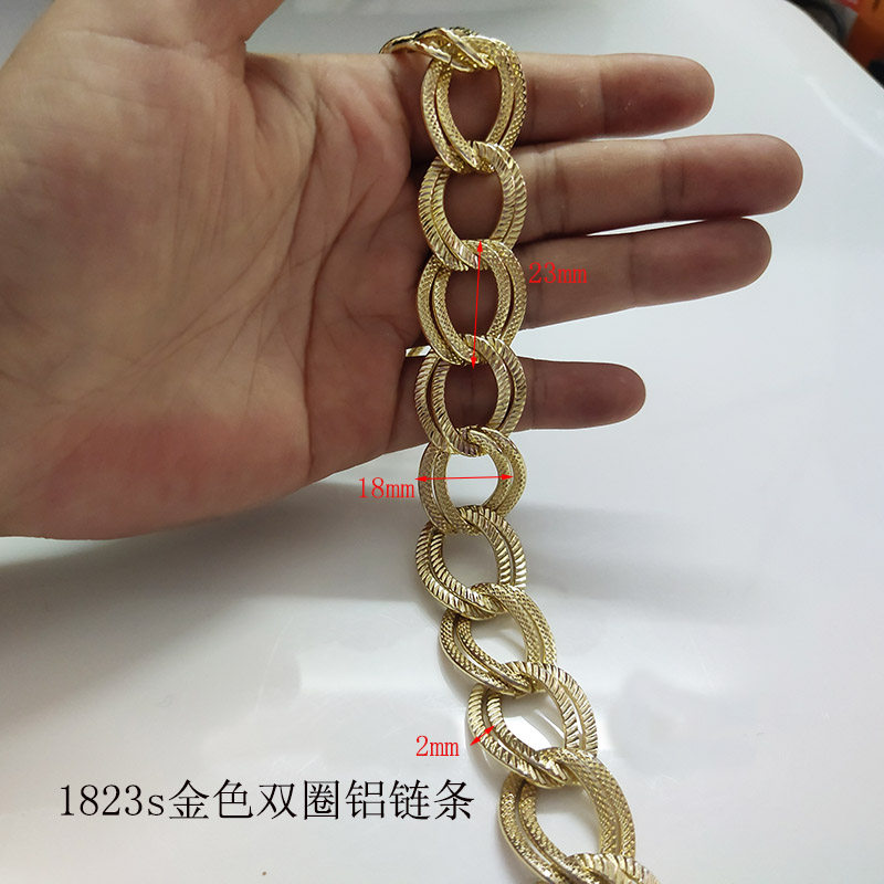HIGH-GRADE METAL DOUBLE CIRCLE BAG OVAL ALUMINUM CHAIN DIY CUSTOM ACCESSORIES DETACHABLE BAG STRAP VERSATILE MOBILE PHONE CHAIN