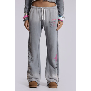 卫衣裤 暴徒」jadedldn印花洗水渐变长裤 「卫裤 绝