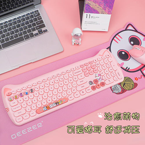 摩天手猫咪节日送礼品礼物绿粉色