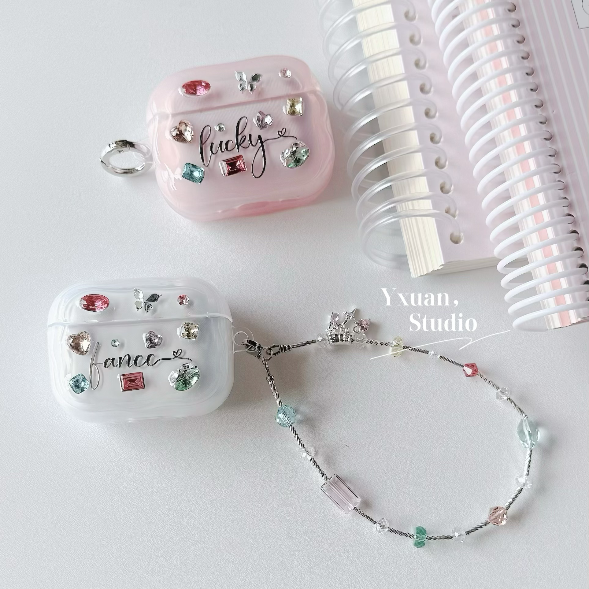 Airpodspro3代新款镶钻耳机壳