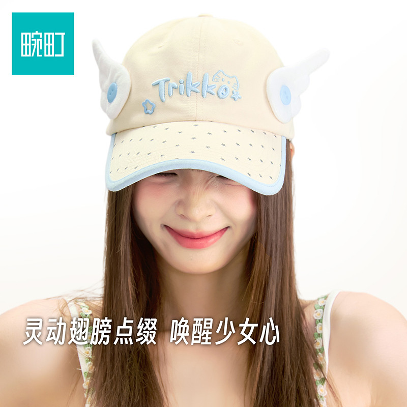 畹町帽子二次元猫耳棒球帽女款可爱防晒显脸小鸭舌帽盆帽八角帽图片