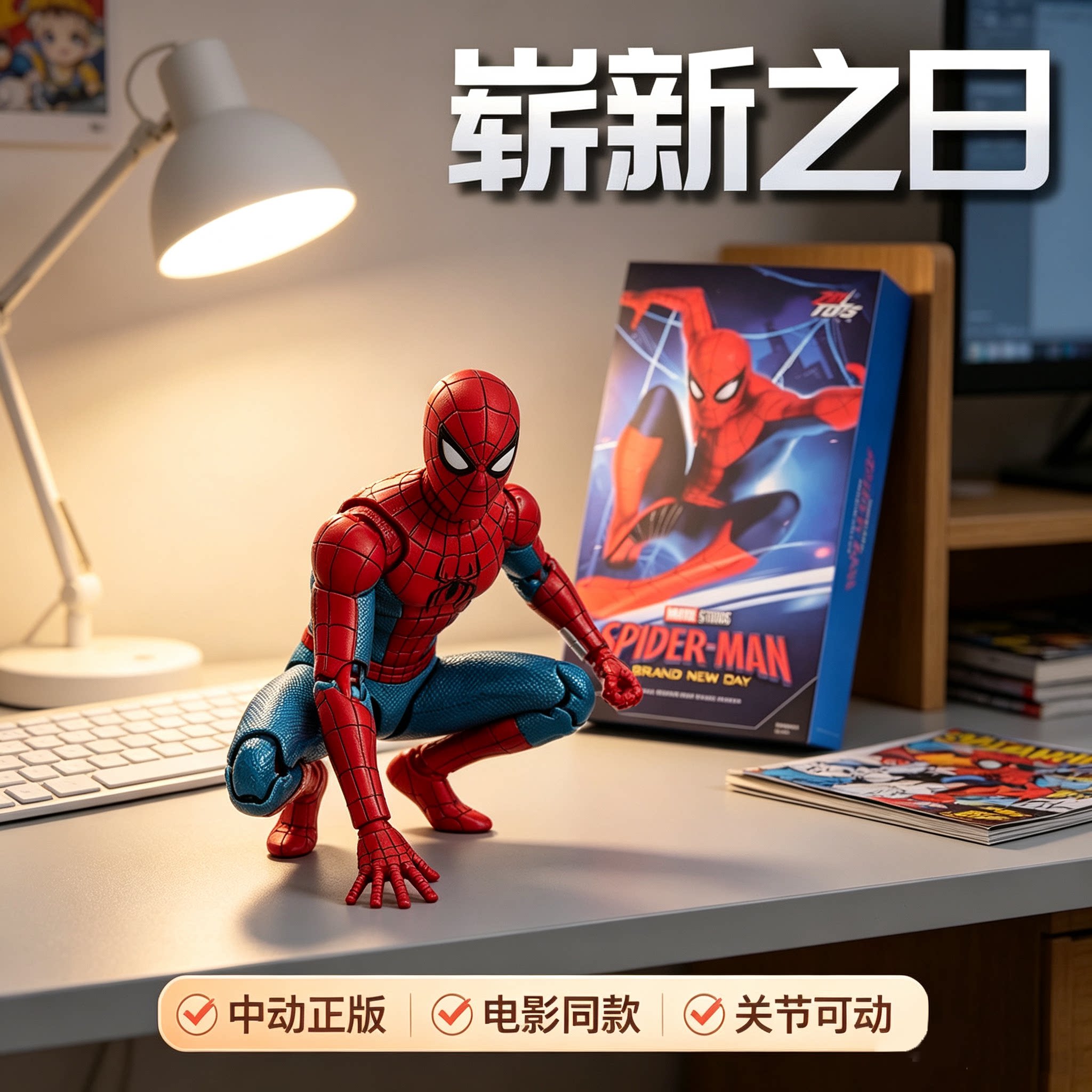 中动正版蜘蛛侠手办玩具模型漫威