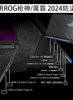 适用ROG枪神6 7 8 9Plus 超竞版usb接口防尘塞玩家国度魔霸9新锐网线接口塞笔记本电脑type-c防尘塞