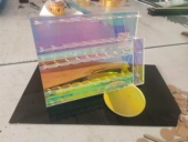 炫彩板亚克力镭射七彩反光变色板镜面有机玻璃广告婚庆装 饰定制