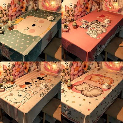 写字桌桌布书房可爱书桌桌面保护垫布学生少女心布置粉房间粉色