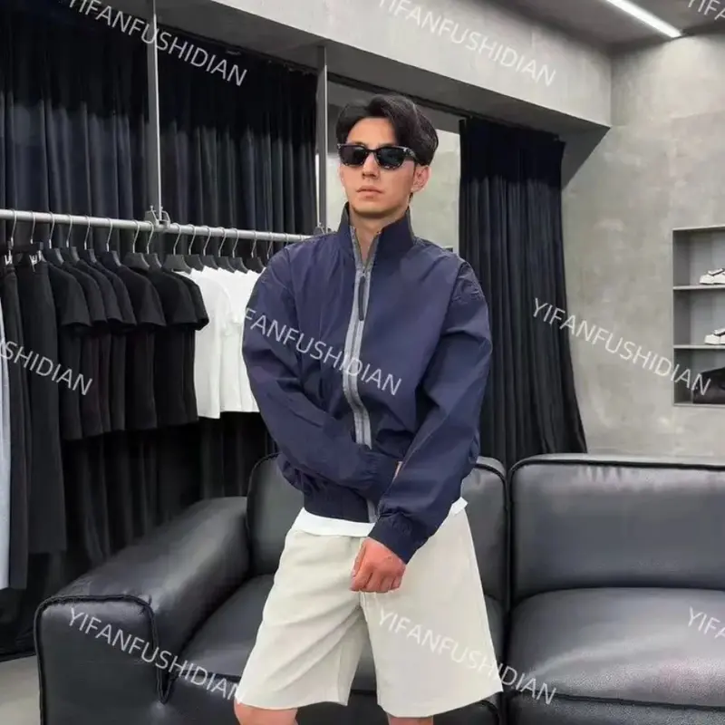 【FWPA直播间同款】立领撞色拉链飞行外套男女复古美式防晒衣服