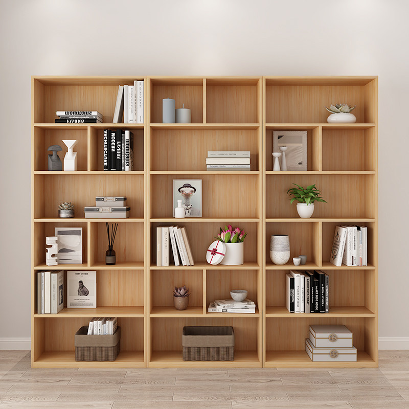 北欧实木家用客厅书架书柜组合置物架落地靠墙卧室满墙定制置物柜,住宅家具,书架,淘宝优惠券,粉丝福利购,淘宝优惠卷