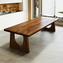 南美胡桃木茶桌书桌一体两用实木大板长条桌新中式客厅茶台办公桌