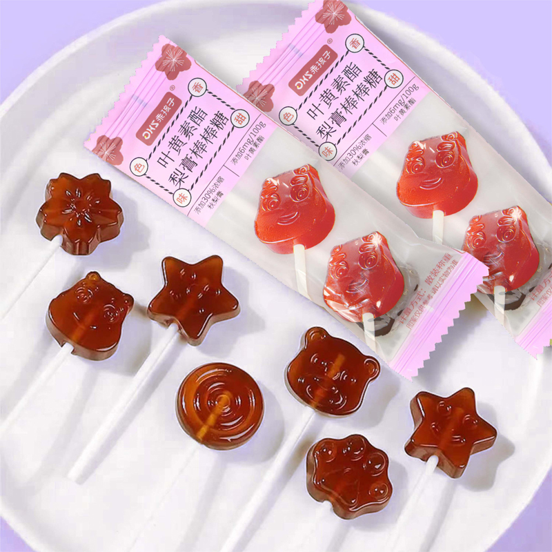 乖孩子叶黄素酯梨膏棒棒糖果无添加剂儿童宝宝健康休闲零食*5袋