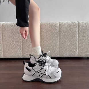显脚小阿甘鞋 厚底小蛮腰老爹鞋 女2026新款 休闲运动鞋 轻便增高女鞋