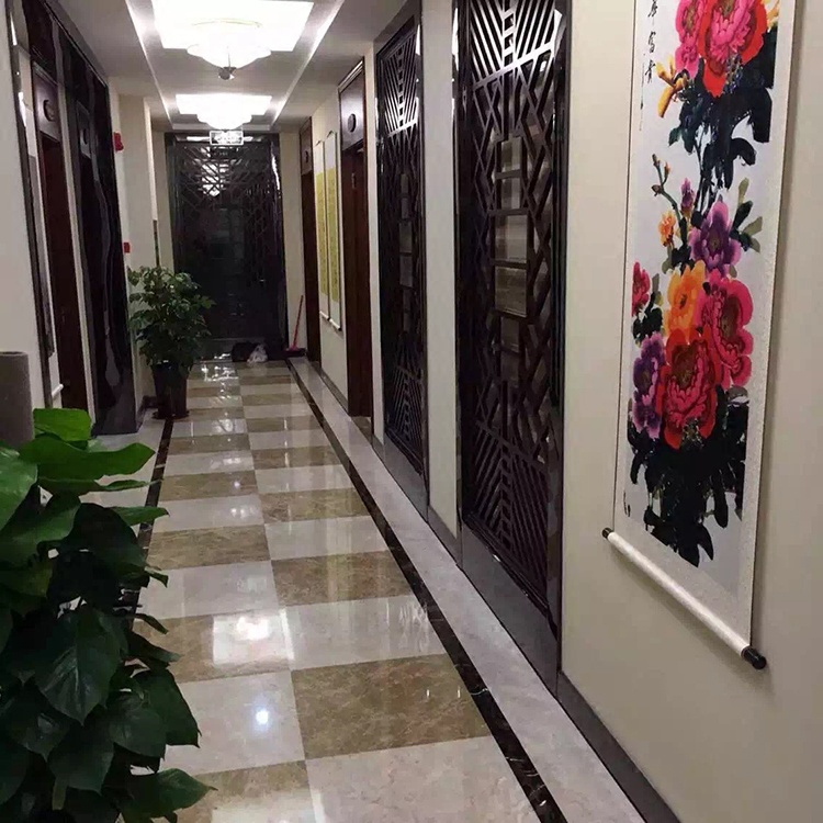 聚宝盆山水招财山水挂画卷轴画富水长流丝绸画国画卷轴画客厅装i.