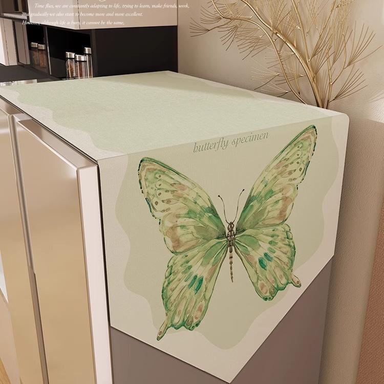 冰箱盖布棉麻防尘可水洗