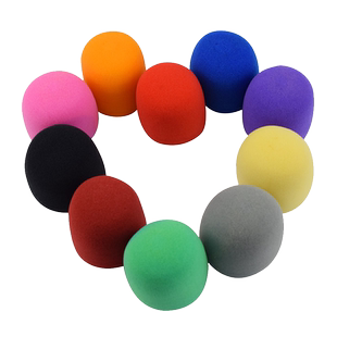 非一次性加厚麦克风海绵话筒套保护套防喷棉 KTV麦克风防喷套隔音罩咪罩耳机泡沫