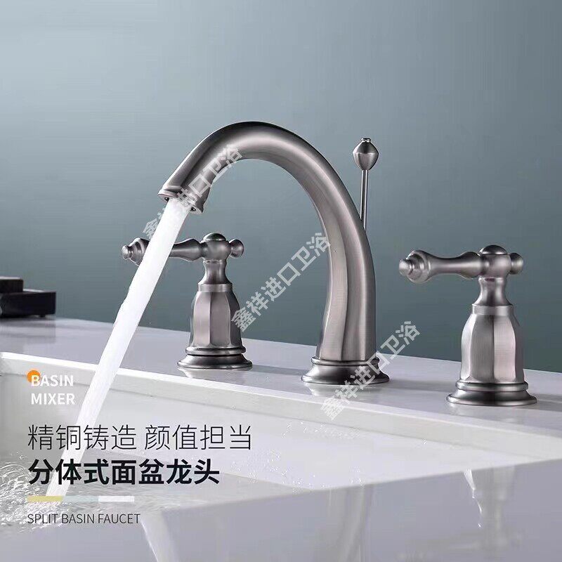 科勒全铜金色水龙头欧式8寸三孔凯尔登K-13491浴室面盆冷热水龙头