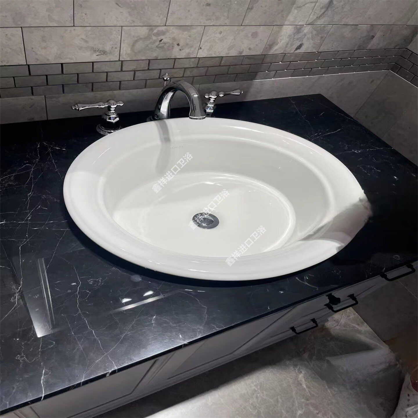 科勒洗脸盆K-21780/21781T-0茜卡椭圆/方形形修边式面盆台上盆