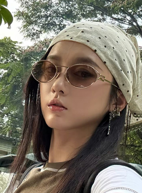 墨镜复古椭圆形近视眼镜框男女潮金属金丝可配度数镜片小脸眼睛架