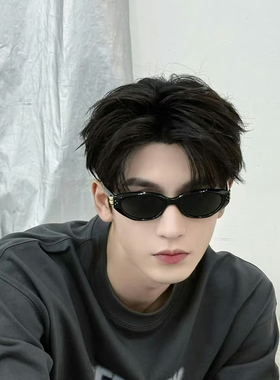 张凌赫同款黑色猫眼复古度假偏光墨镜女款潮y2k辣妹太阳眼镜春夏