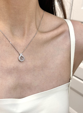 DEER 蝴蝶结纯银项链女新中式天然玉髓锁骨链送女友妈妈生日礼物