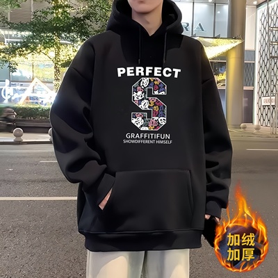 重磅新款秋冬男女款连帽卫衣百搭潮牌衣帽衫美式高街加绒加厚外套