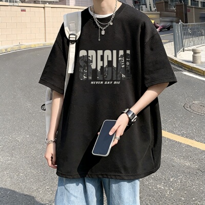 夏季美式重磅宽松男生短袖T恤