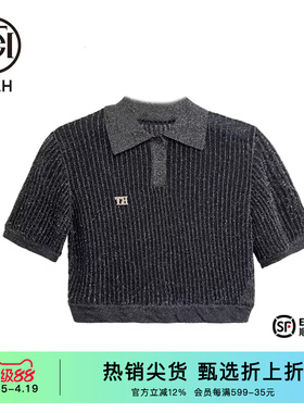 TCH烫钻镂空时尚显瘦短袖针织衫2026春秋新款个性设计T69A09E8011