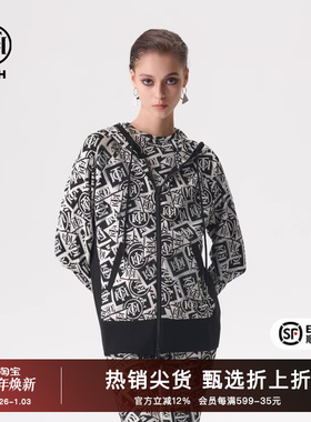 TCH潮牌轻奢2025秋季新款时尚百搭烫钻连帽拉链衫T72A176040