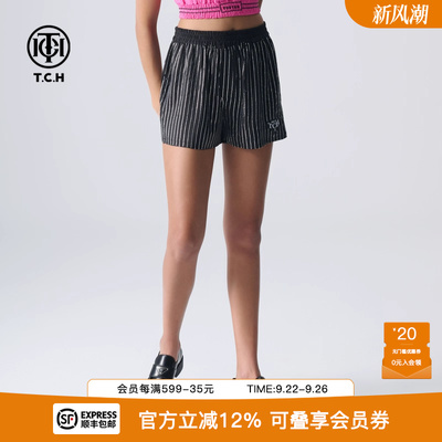 烫钻高腰时尚显瘦小众舒适短裤