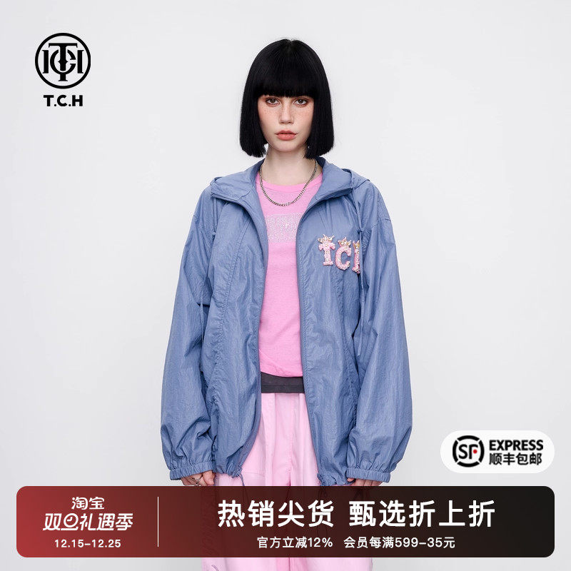 设计感宽松连帽休闲外套