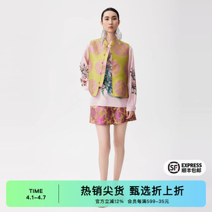 印花双面马甲女重工无袖 潮流坎肩T72C016001 时尚 TCH2026春秋新款