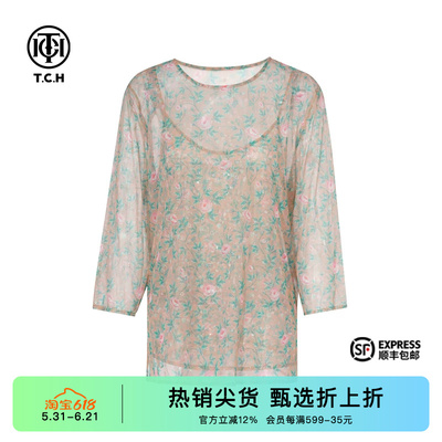 TCH时尚小众个性透气薄款圆领上衣2025夏季新款舒适感T72B11E6009