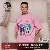 新款 TCH烫钻卡通图案纯棉舒适短袖 T恤2025秋季 简约百搭T69C106085