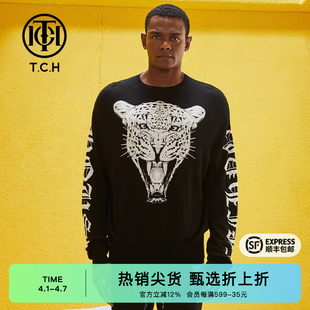 TCH字母虎头设计感休闲卫衣2026春秋新款 T69A098006 前卫时尚
