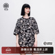 TCH个性 圆领连衣裙女 街头时尚 老花烫钻设计感T恤裙2025夏季 新款
