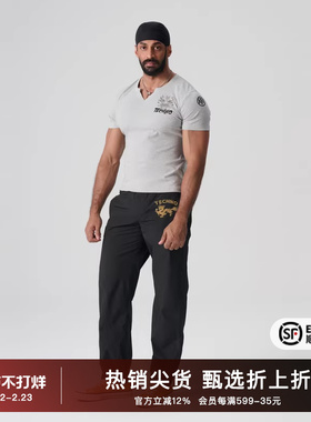 TCH轻奢2024春夏新款烫钻小v领短袖T恤上衣男女同款T72B106123