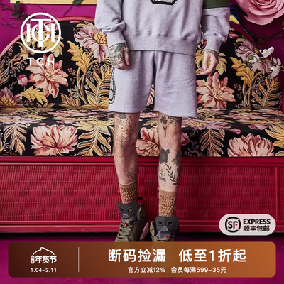 小熊烫钻短裤灰色休闲裤子