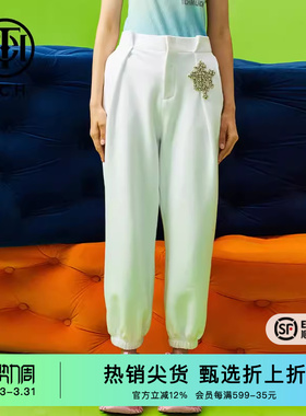 TCH潮牌轻奢长裤烫钻秋男女简约款直筒舒适休闲裤T66C206118