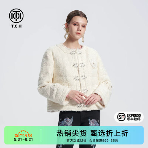 TCH新中式时尚小香风轻薄羽绒服冬季新款小众设计T72D198046