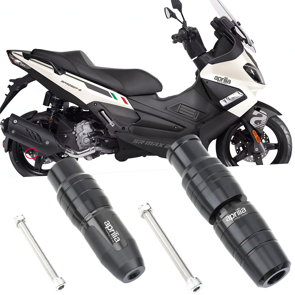 阿普利亚SRMAX300 sr-max250/250GT 改装排气管防摔棒胶 保护球杆