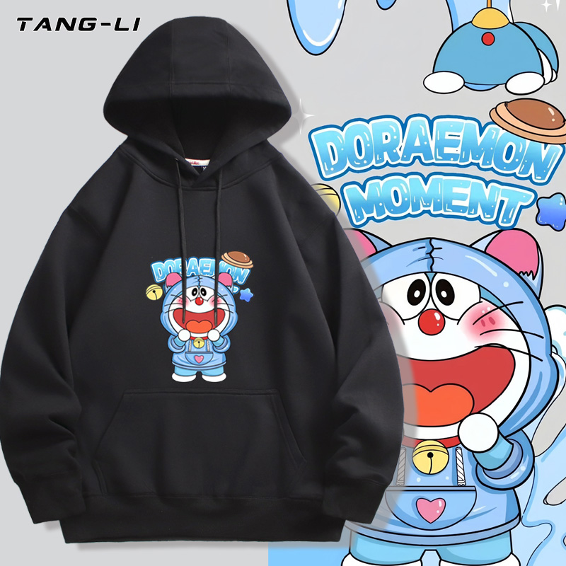 哆啦A梦卡通机器猫联名连帽卫衣