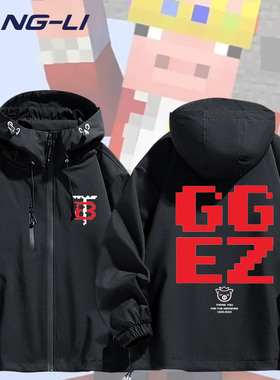 我的世界猪皇血神technoblade周边冲锋衣夹克外套春秋套装衣服潮