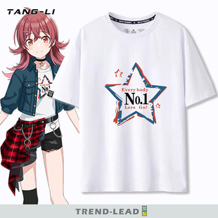 偶像大师灰姑娘女孩周边小宫果穗cos同款短袖t恤男女纯棉夏季衣服