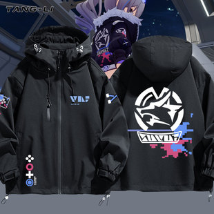 银狼同款cos印象冲锋衣夹克连帽外套春秋二次元衣服2025新款潮牌