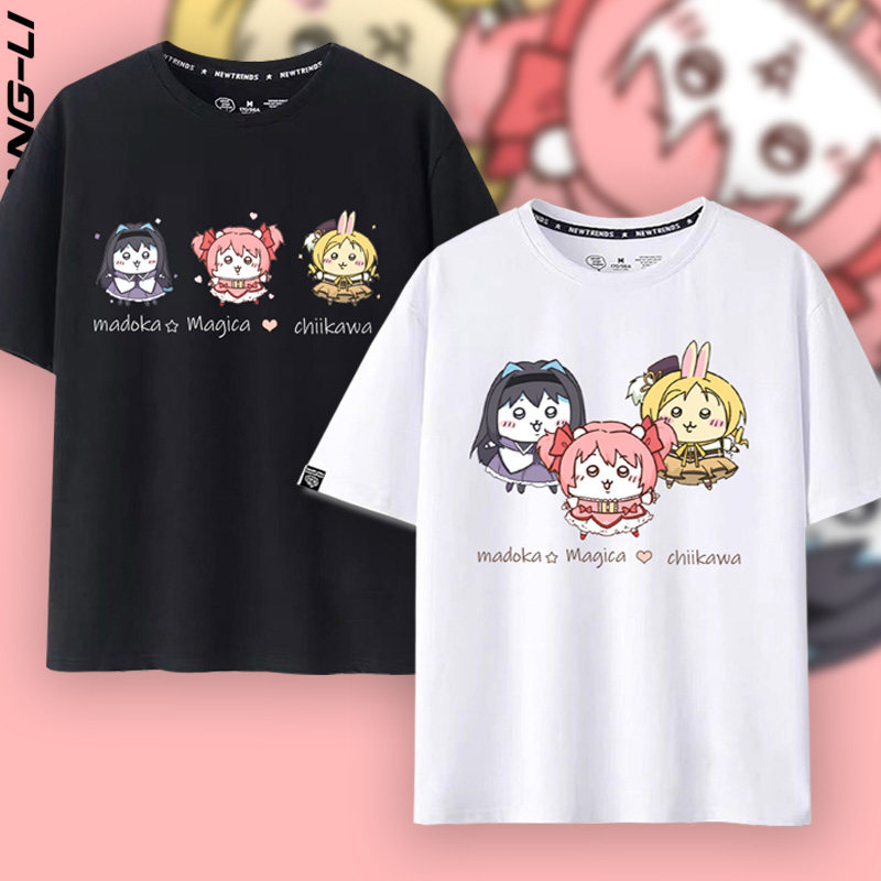 魔法少女小圆联名吉伊卡哇乌萨奇飞鼠小八周边纯棉短袖t恤半袖夏