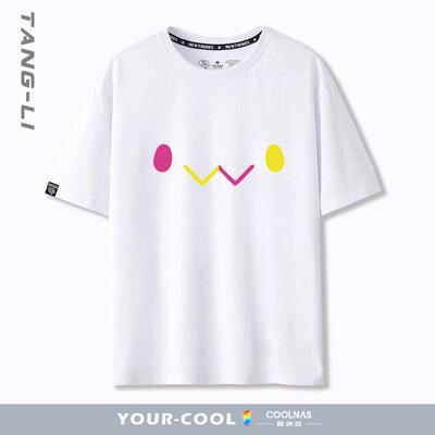 vtubert虚拟主播Hololive动漫周边常暗永远同款纯棉短袖T恤衣服夏