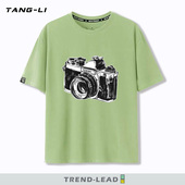 尼康相机爱好者fm2单反胶片相机纯棉短袖 上衣 宽松半袖 t恤男士 夏季