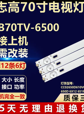 适用志高WB70TV-6500灯条CC02650D610V02-A/B 650D 6X12 6S1P1810