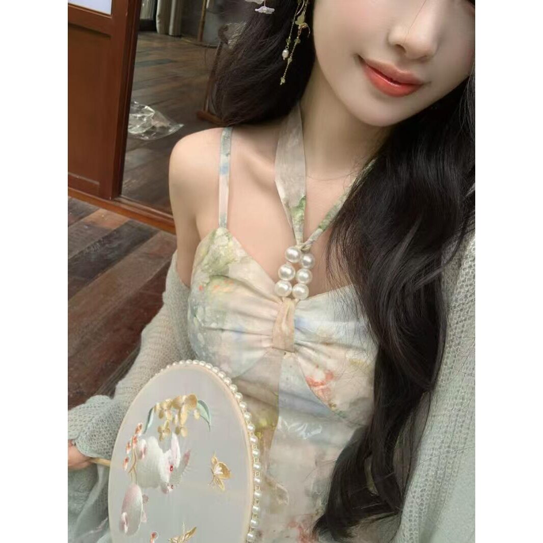 夏装新款超仙绝美碎花挂