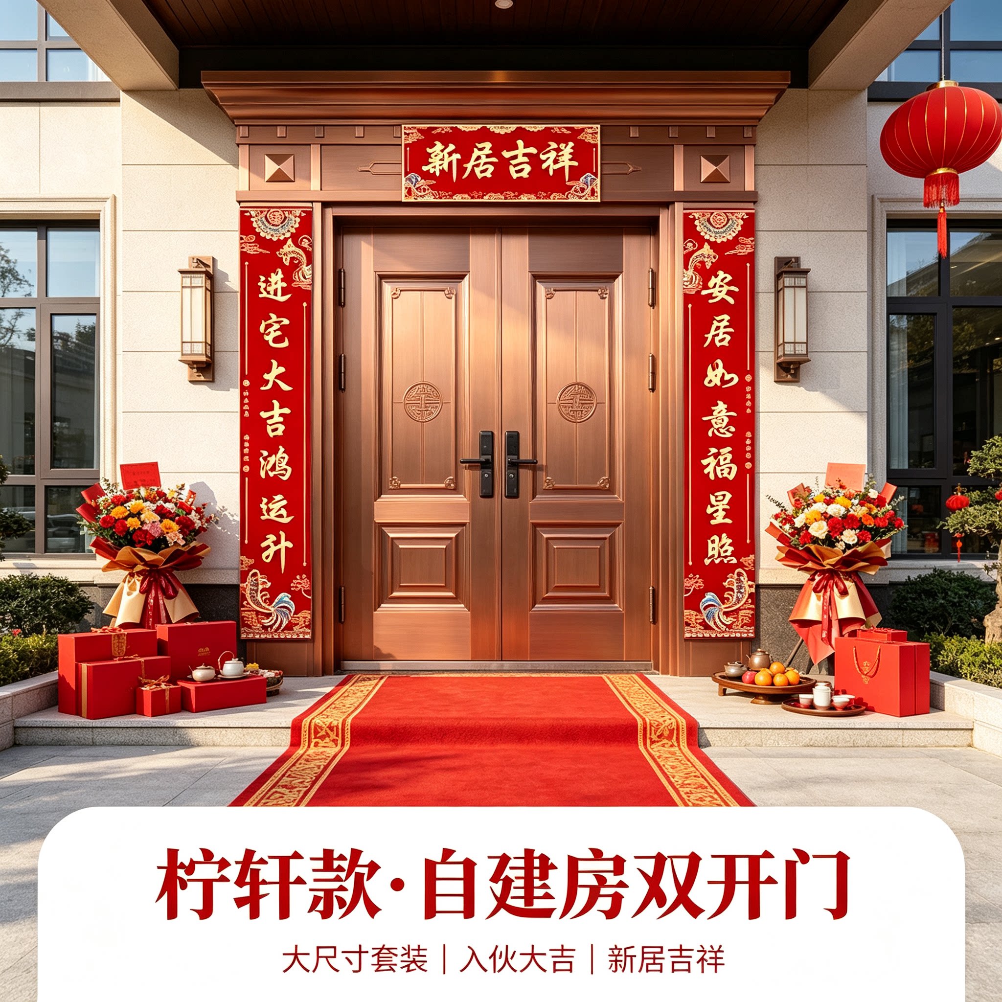 入伙对联农村自建房门口大尺寸套装新居搬家入宅仪式装饰布置用品